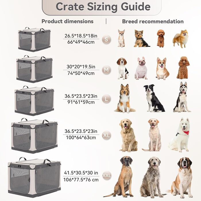 Складана переносна собача будка для великих собак, XL/XXL, сіра, з алюмінієвим каркасом