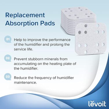 Зволожувач повітря LEVOIT Top-Fill до 25 годин, 23dB, для дитячої кімнати, з автоматичним вимкненням (10 шт. таблетки для чищення)