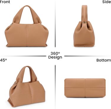 Сумка-клатч жіноча Cloud Pouch Bag коричнева міні: сумка через плече, ретро крос-боді з ремінцем
