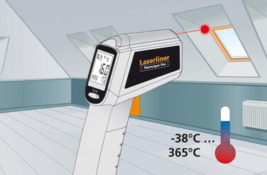 Лазерний інфрачервоний термометр Laserliner - безконтактне вимірювання температури (-38°C - 365°C)
