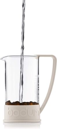Френч-прес Bodum BRAZIL 1 л, сталевий фільтр, кремовий, 3 чашки