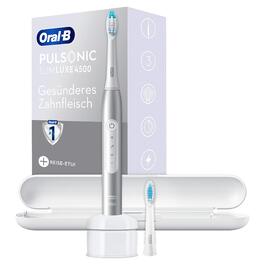 Електрична звукова зубна щітка Oral-B Pulsonic Slim Luxe 4500 Platinum з 3 режимами чищення та кейсом для подорожей