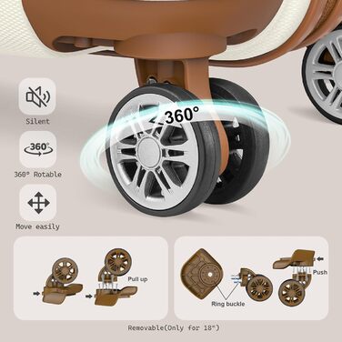 Набір валіз Melalenia 7шт з жорстким корпусом, легкий, з 4 колесами та TSA-замком. Включає косметичку, сумку для подорожей та кулькову сумку (Білий).