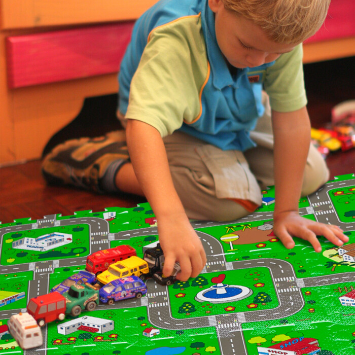 Relaxdays Street Puzzle Mat for Children