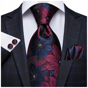 Широка червона краватка Luvu