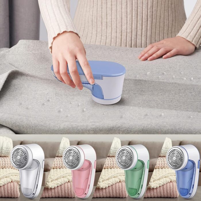 Електричний видалення ворсу для одягу, з USB-кабелем, змінна насадка, для пуловерів та вовни (зелений)