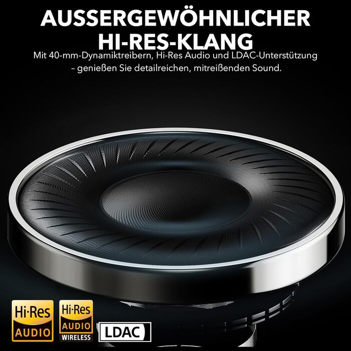 Навушники бездротові 1Mii AI Y8+ Bluetooth 6.0 з активним шумозаглушенням LDAC, 100 годин роботи, бежеві