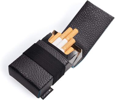 FLAPCASE No. 1 • Brown Club • Designer Cigarette Case, Made in Austria, Vegan Leather Cigarette Box for 19, 20, 21 Cigarette Packs, regular King-Size
