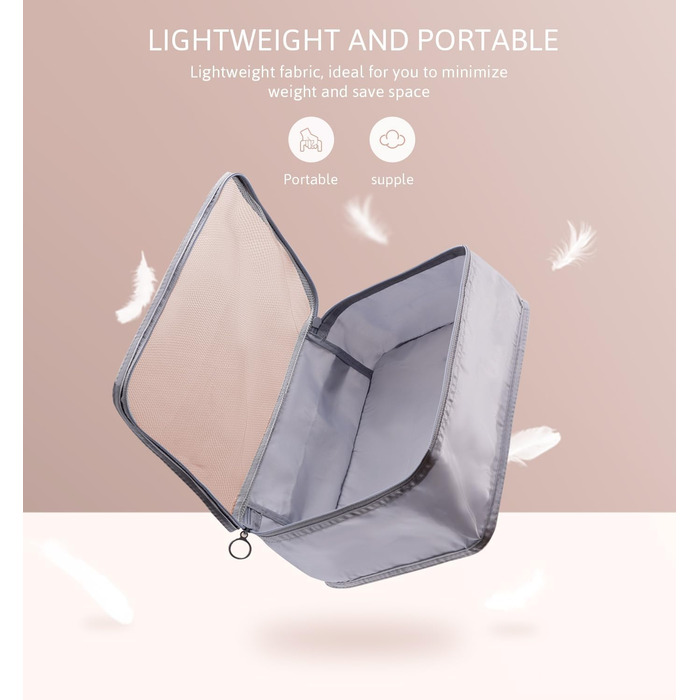 Органайзер для валізи Meowoo, набір 8 шт. (сірий): кубики для пакування, органайзери для подорожей та бізнесу