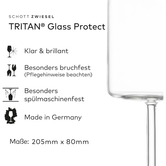 Набір келихів для білого вина Schott Zwiesel Modo (4 шт.), Made in Germany, Tritan-кристалл, для миття в посудомийній машині