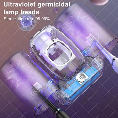 Інтелектуальний стерилізатор для зубних щіток з вентилятором, сушкою та підставкою на стіну (Чорний)