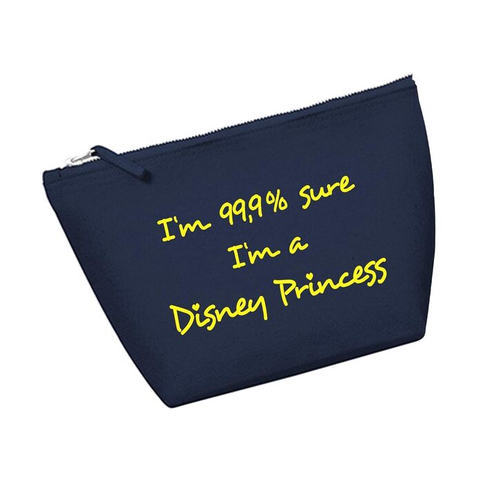 Косметичка RaketeBerlin 'I'm 99.9% sure I'm a Disney Princess', середня, бавовна, вінтажна блискавка, різні кольори