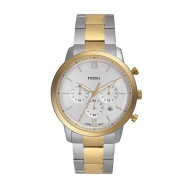 Годинник чоловічий Fossil Neutra Quartz Chronograph з браслетом з нержавіючої сталі (золото-срібло)