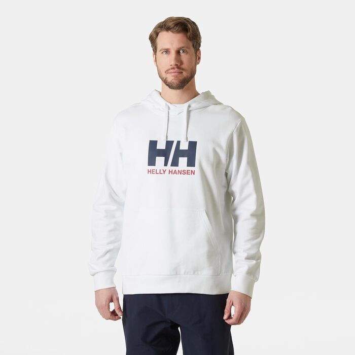 Чоловіча біла толстовка-худі Helly Hansen HH Logo з капюшоном, розмір L