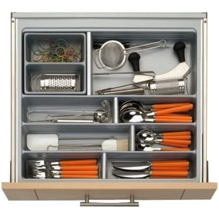 Cutlery insert SCOOPII 60 cm (W 500-540 x D 450-490 mm) / Multi-purpose insert/Cutlery box/Cutlery inserts