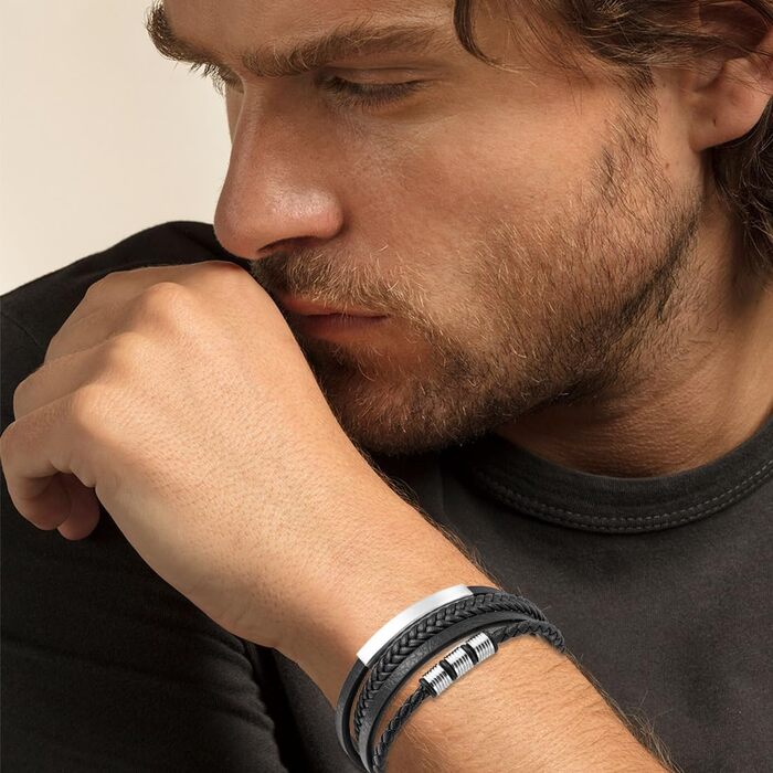 Чоловічий шкіряний браслет - ідеальний подарунок на День народження, День святого Валентина, День батька