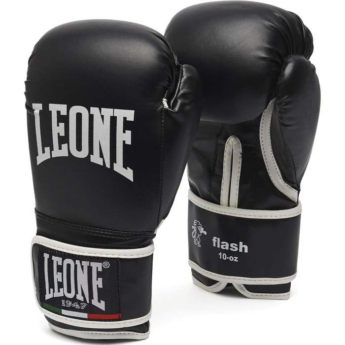 Боксерські рукавички Leone 1947 Flash - чорні, унісекс, 14 oz
