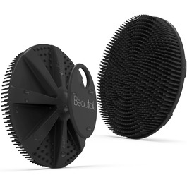 Силіконова щітка для тіла BEAUTAIL, м'яка пілінг-щітка для тіла, для жінок та чоловіків, чутлива шкіра, чорна