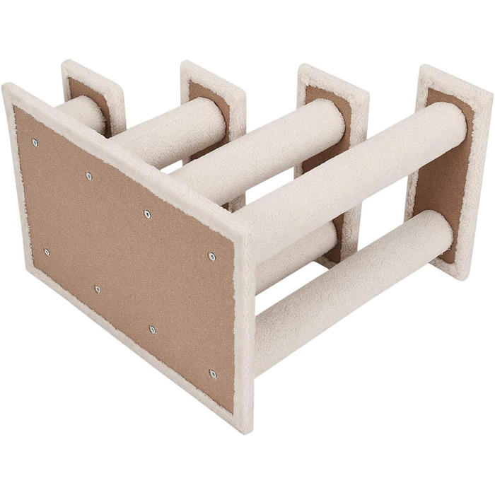 Сходи для котів SOARS, 4-ступеневі, для тварин до 25 кг, сходи для собак, котячий комплекс, 61 x 1 x 60 см, бежевий