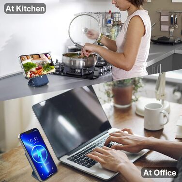 Power Bank AOGUERBE 10000mAh з LED дисплеєм та магнітною зарядкою, 22.5W, сумісний з MagSafe iPhone 17/16/15/14/13/12, (Білий, Синій)