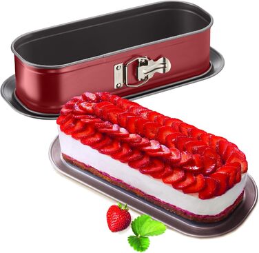 Форма для випічки Tefal Delibake з кришкою, 30x11 см, червоно-сіра - антипригарна форма для кексів та пирогів