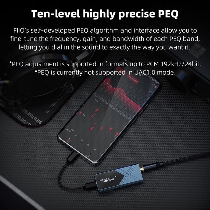FiiO KA17 Портативний USB DAC Аудіо Hi-Fi Декодер, Dual ES9069Q PCM768 DSD512 3,5/4,4 мм Вихід для Android iOS Mac Win10 (Чорний)