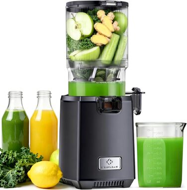 Шнекова соковижималка LINKChef Slow Juicer, 250Вт, для цілих овочів та фруктів, широкий отвір 130мм, чаша 1.8л, з функцією реверсу, без BPA