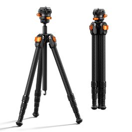 Карбоновий штатив для камери K&F Concept A225C2+BH28R, легкий компактний трипод для DSLR, висота 153 см