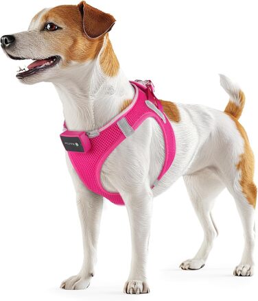 Світловідбиваючий нашийник для собак PcEoTllar з LED підсвічуванням, рожевий (3 режими)