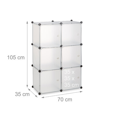 Relaxdays 6-Door Storage System