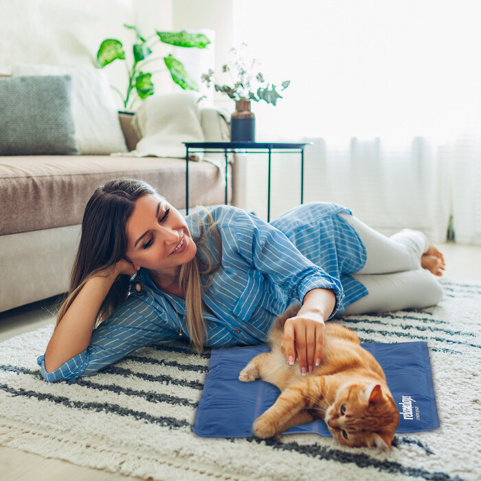 Relaxdays Dark Blue Cooling Mat for Dogs