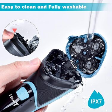 Електрична бритва MAX-T для чоловіків: вологостійка, з тримером, для сухого та вологого гоління, з кейсом для подорожей