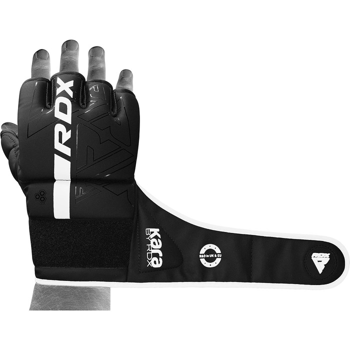 Боксерські рукавички RDX Profi MMA: шкіряні, для тренувань, спарингу, кікбоксингу, муай-тай, чорні, чоловічі, розмір XL