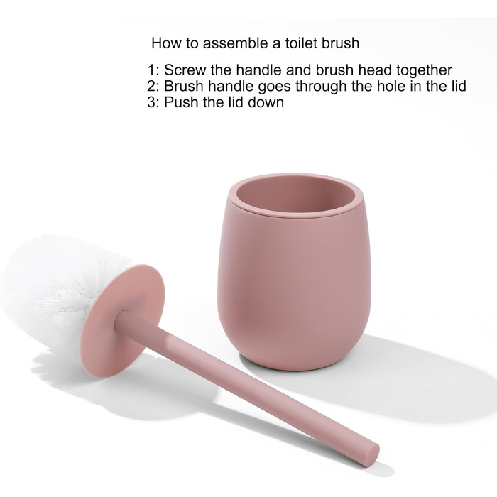 Набір аксесуарів для ванної кімнати: сміттєвий бак 3л, тримач для зубних щіток, дозатор мила, органайзер для косметики, щітка для унітазу та тримач, зелений (рожевий), 5 шт.