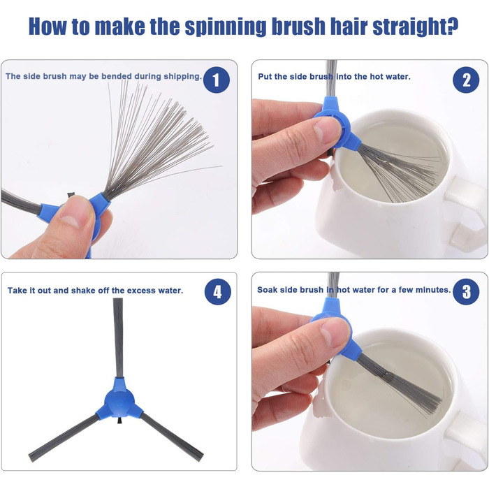 Набір аксесуарів для роботів-пилососів Eufy RoboVac 11S Max, 15C Max, 30C Max, G30 Edge, G10 Hybrid: щітка, бокові щітки, фільтри (1+4+8 шт.)