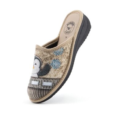 Жіночі халапи JOMIX Winter - зручні та теплі домашні тапочки, Італія, 37 EU, бежевий колір