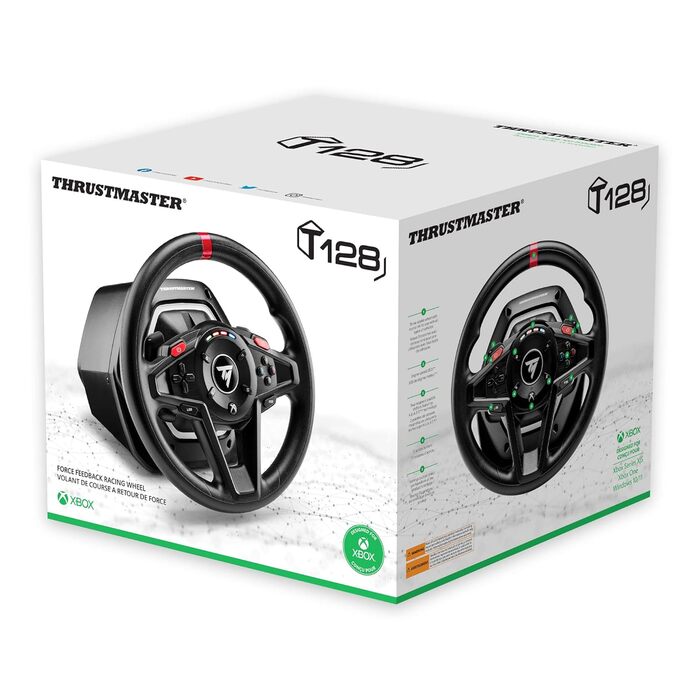 Рульове колесо Thrustmaster T128 з Force Feedback та магнітними педалями, Xbox Series X|S, Xbox One, PC
