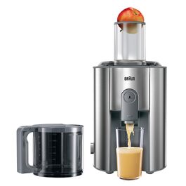 Центрифужна соковижималка Braun MultiQuick 7, 1000 Вт, завантажувальний отвір 75 мм, срібляста