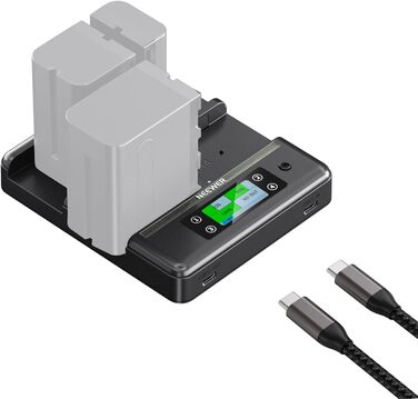 Зарядний пристрій NEEWER Micro USB для акумуляторів Sony NP-F550/F750/F960/F970, NP-FM50/FM70/FM90, QM71D, 91D, NP-F500H/F55H (NW-F4R)