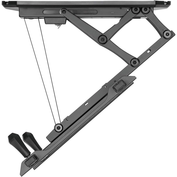 Maclean Tiltable TV Mount for Ceilings & Sloped Roofs - 32-70 Inch TVs, 3m HDMI 2.1a Cable, Remote Control, Up to 35kg, VESA 600x400
