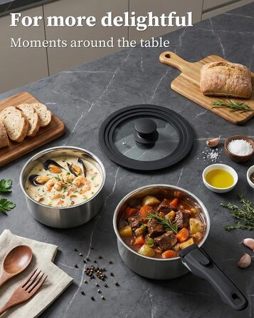 Сковорода з нержавіючої сталі Edelstahl 30 см з кришкою, індукційна, 18/10, для всіх типів плит, до 250°C, швидке нагрівання