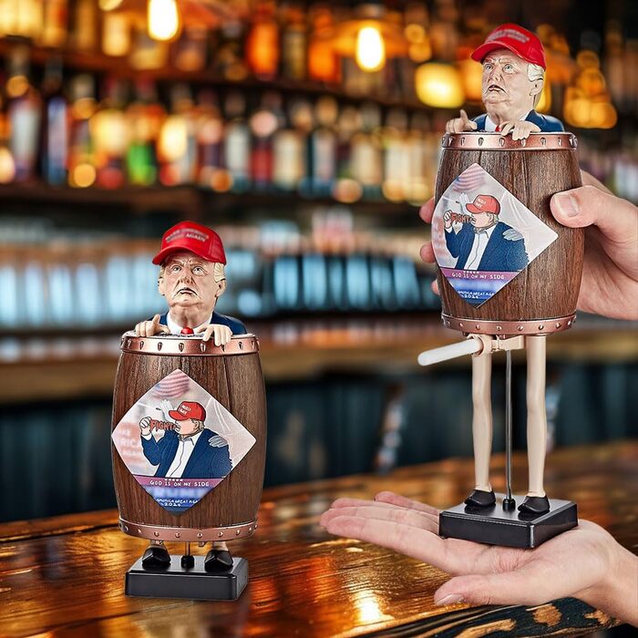 GETBSTOOP Trump Merchandise - Cigarette Dispenser with MAGA Hat, 2024 Donald Trump Santa Cigarette Tip Cases, Funny Trump Gifts, Collectibles, Prank Toys, and Novelty Gag Gift