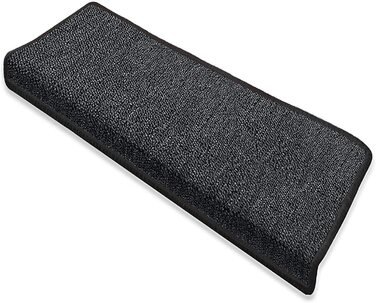Floordirekt London Stair Treads, Rectangular, 15 Pieces, 65x23 cm, Black