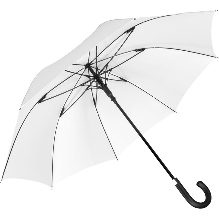 iX-brella Fiberglass Automatic Folding Umbrella with Raindrop Wetprint - Color Changing Umbrella (White)