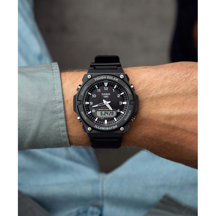 Чоловічий спортивний годинник Casio AQ-S820W Solar, Світовий час