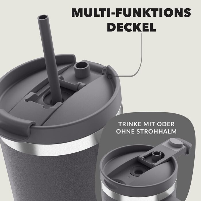 Contigo Streeterville Thermos Flask 1200 ml with Handle and Straw | Insulated Stainless Steel Thermos Drinking Bottle with Lid | Keeps Drinks Cold for 29 Hours | Travel Mug | Thermos Mug | BPA-Free