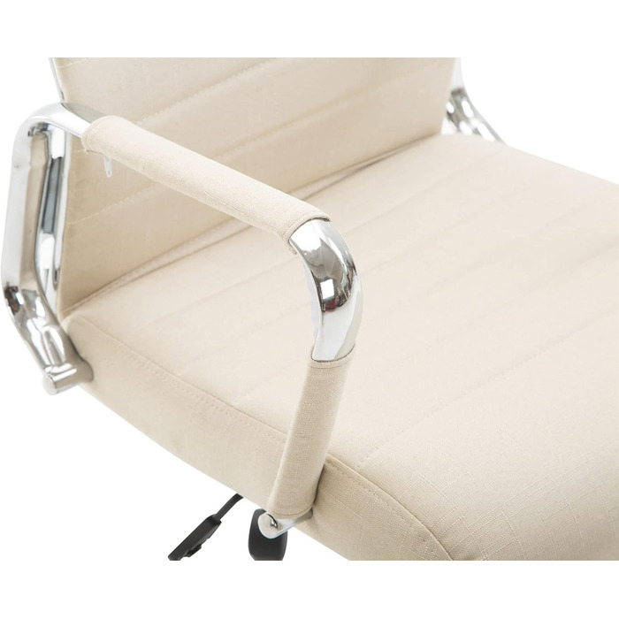 Крісло офісне Kolumbus, тканина, ергономічне, для довготривалої роботи, міцне, для геймінгу та home-office, колір: кремовий