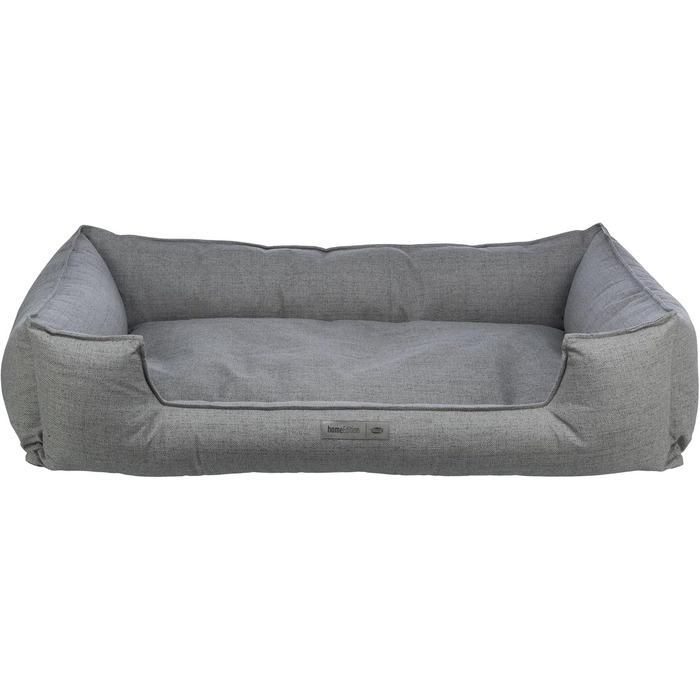 TRIXIE Ліжко для собак Talis 120×80 см, сіре, м'яка тканина, для середніх порід, не ковзає, можна прати
