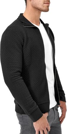 Світшот Indicode для чоловіків з високим коміром | Кардиган/світшот чоловічий (XXL, Чорний)