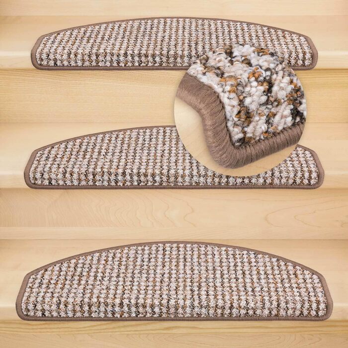 Ступінчасті килимки Kettelservice-Metzker Gera (світло-коричневі, 15 шт.) - для сходів